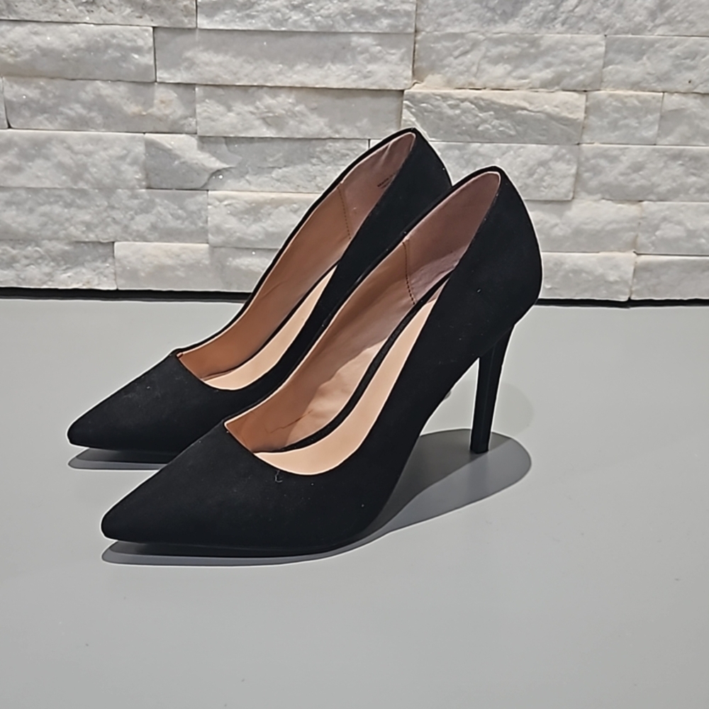 Call It Spring Black Suede Heels